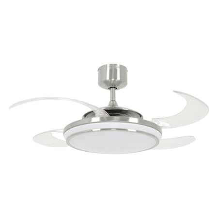 Rayo EVO 1 Brushed Chrome LED Lighting with Remote Ceiling Fan RA3333497